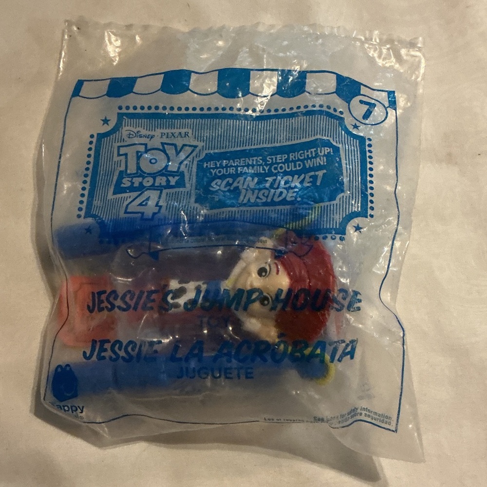 McDonald's Toy Story 4 Jessie Figure - Red Hat, White Face, Yellow Accents